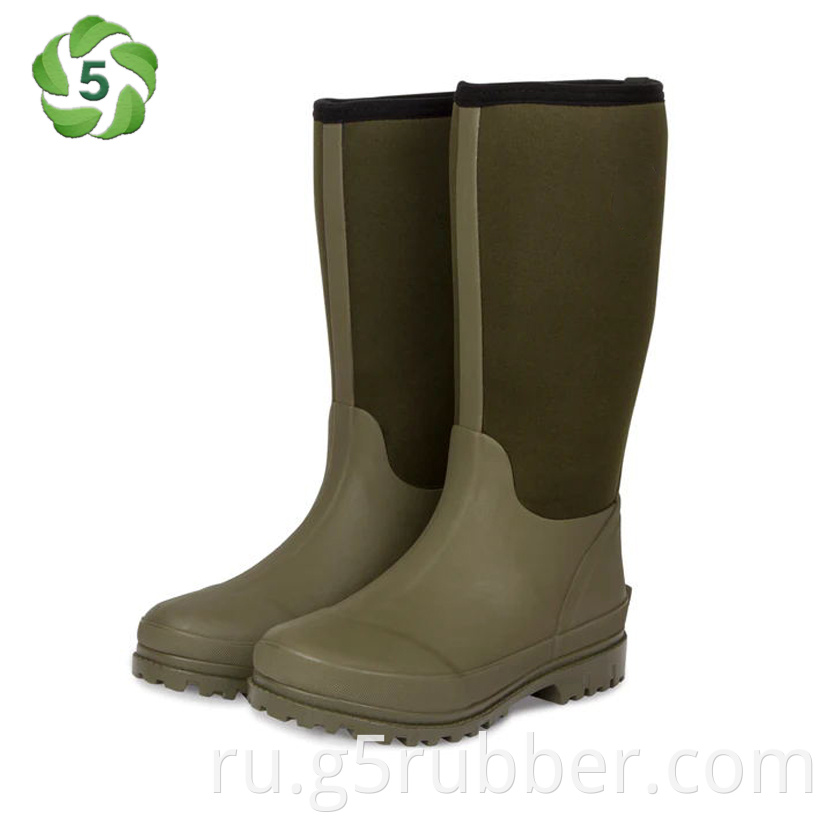 14 Inch Green Neoprene Rubber Boots